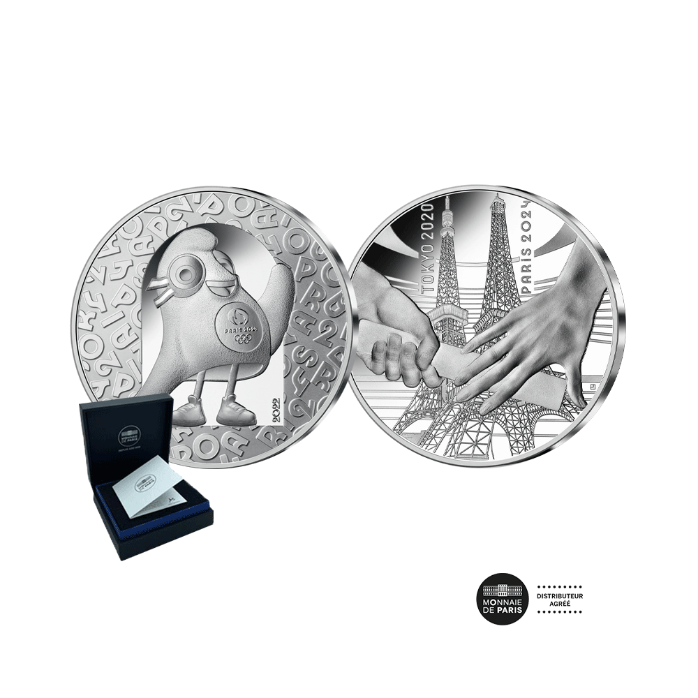 Jeux Olympiques de Paris 2024 Lot de 2 monnaies de 10€ Argent Mascot