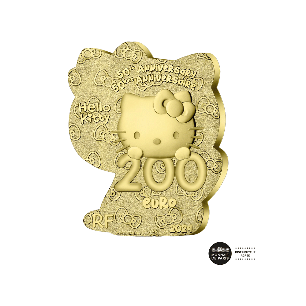 Hello Kitty - Pièce De Forme - Monnaie De 200€ Or 1 Oz - BE 2024 ...