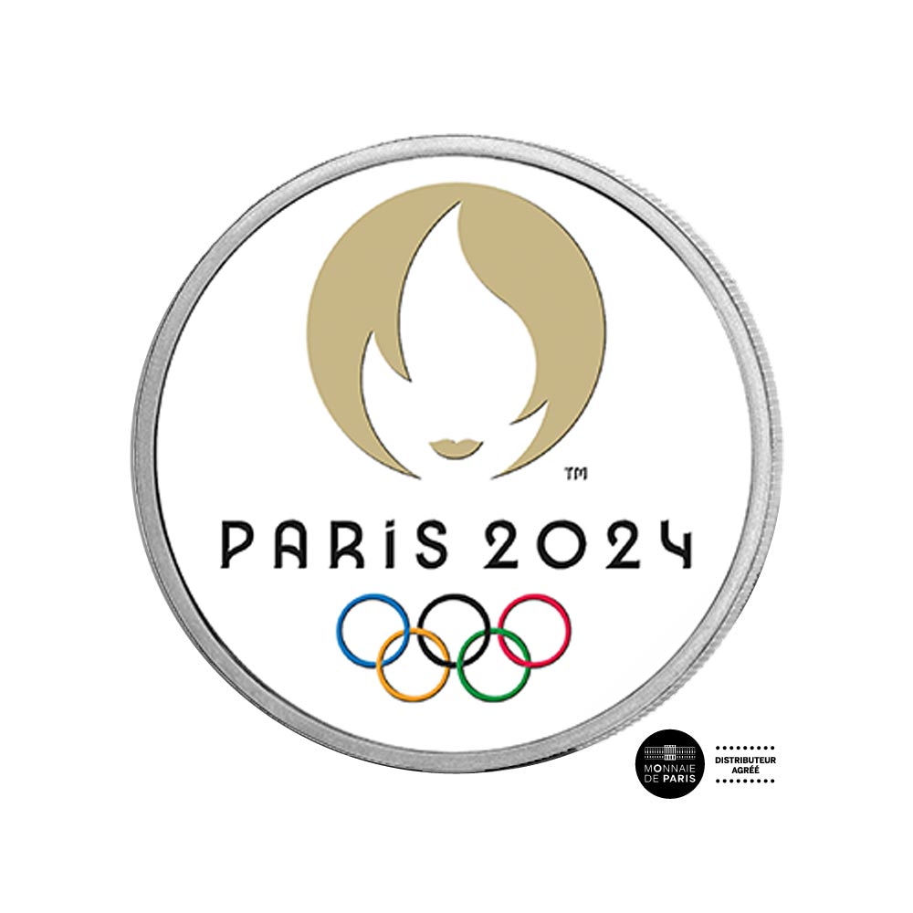 Paris France Année 2024 Drapeau Des Jeux Olympiques Paris