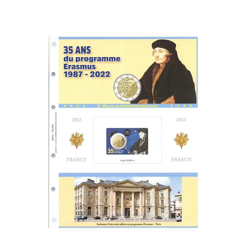 classeur cartes commémoratives + 10 feuilles