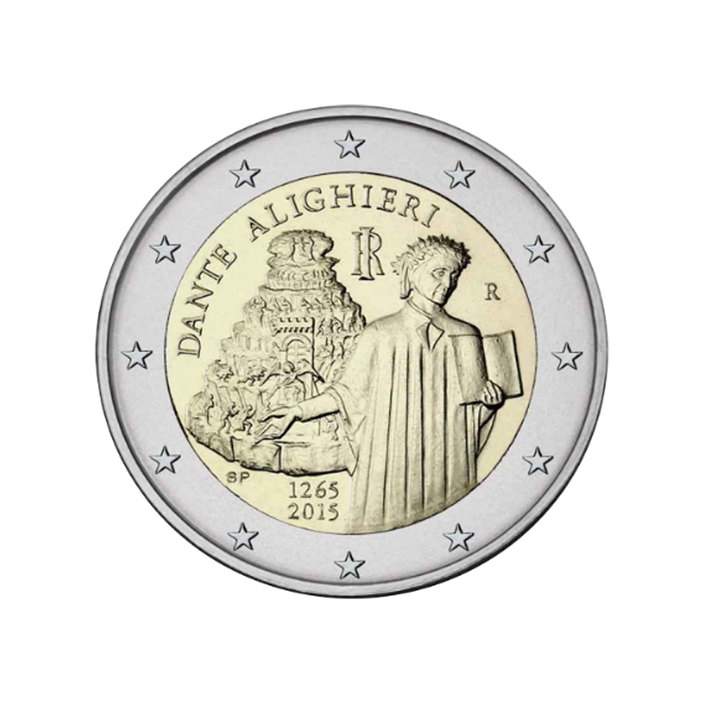 Italy 2 Euro 2015 750th Dante Alighieri anniversary pieces et