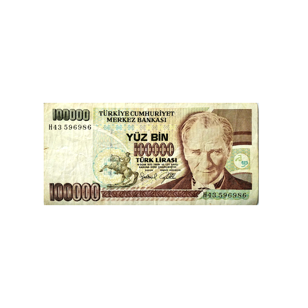 Turquie - Billet de 100 000 Lires - 1996-1999