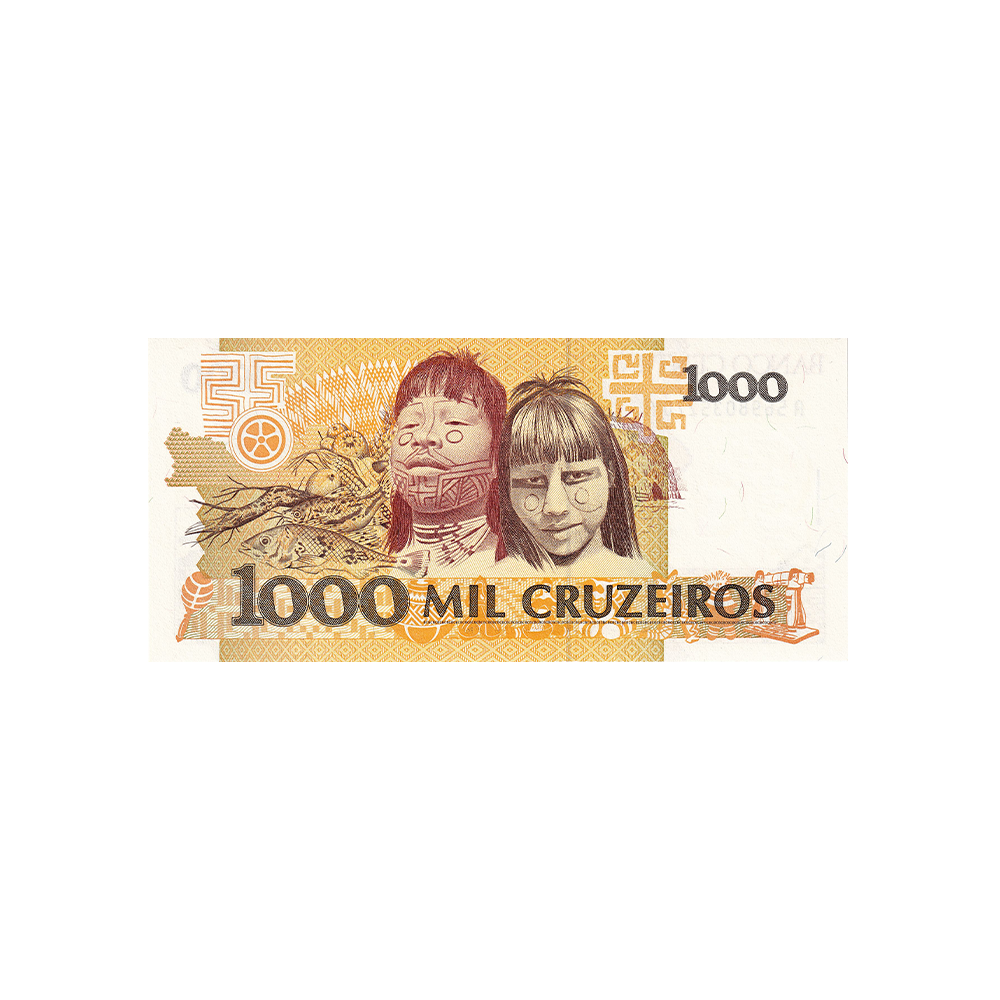 Brésil - Billet de 1 000 Cruzeiros - 1990 - 1991