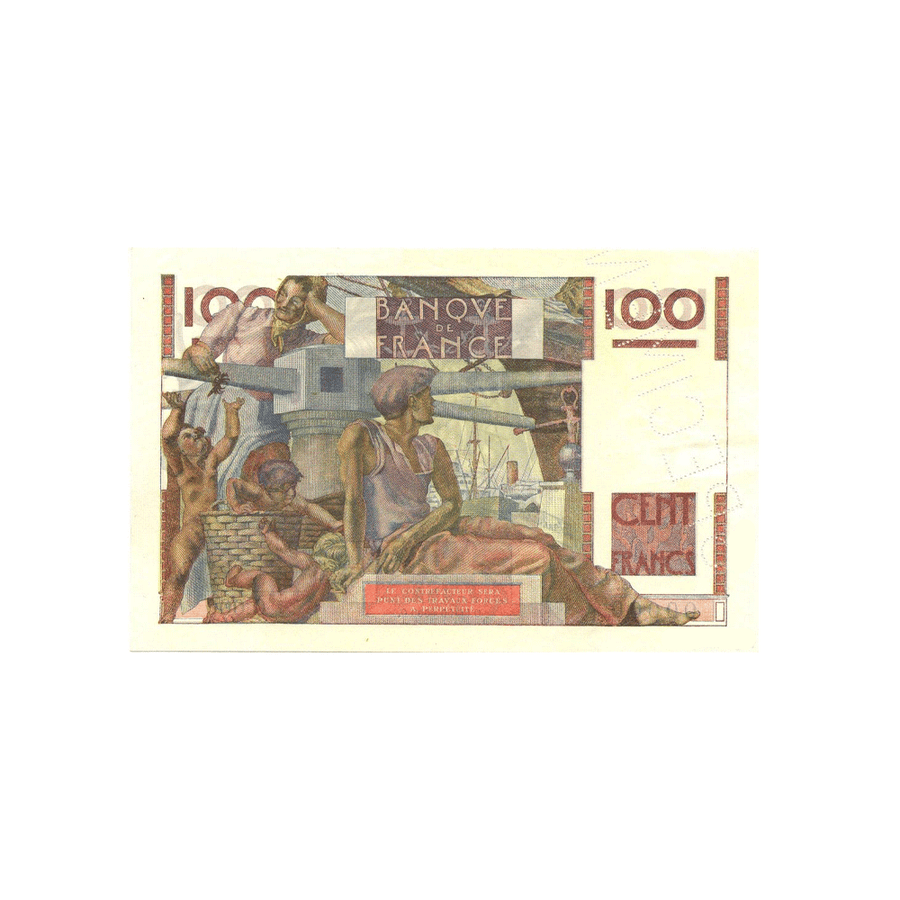 Frankreich - 100-Franc-Banknote - Jungbauer - 1946-1954