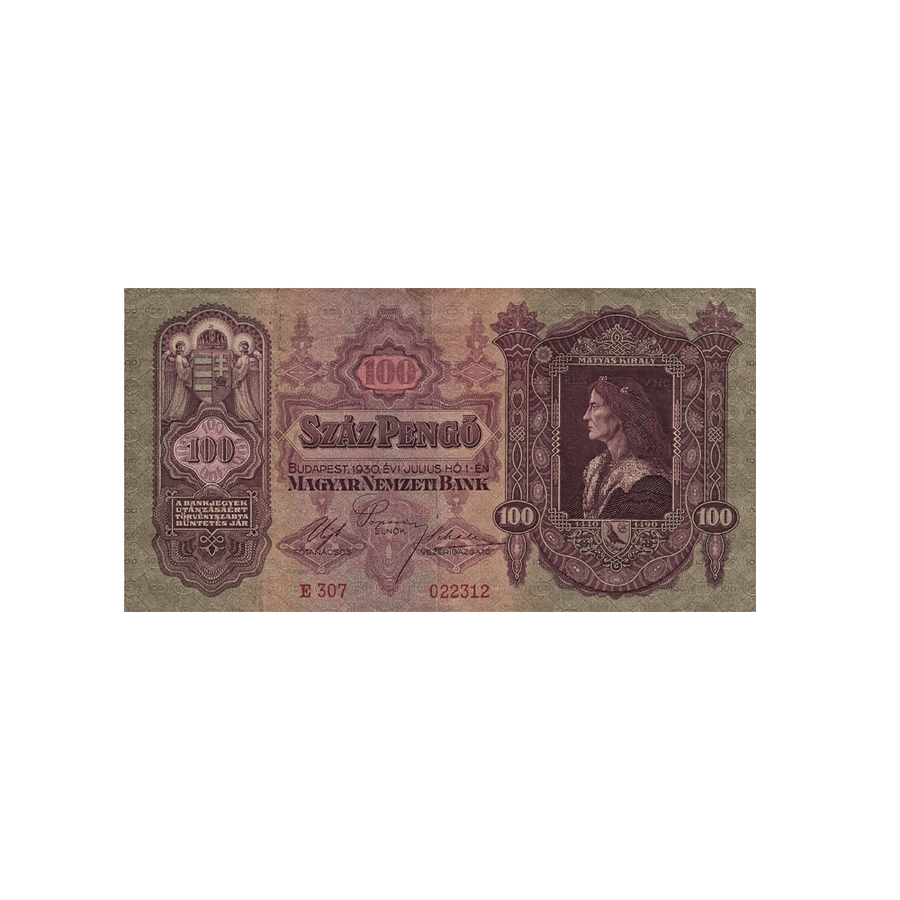 Hungria - 100 Pengő Ticket - 1930