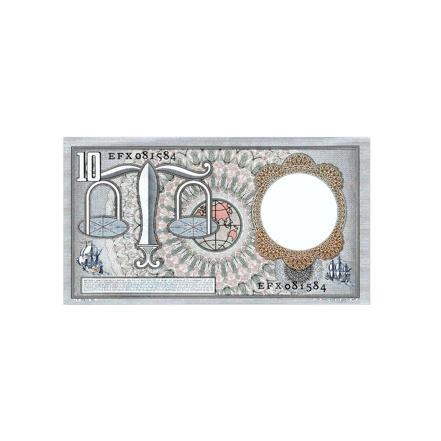 Pays-Bas - Billet de 10 Gulden - Hugo de Groot - 1953