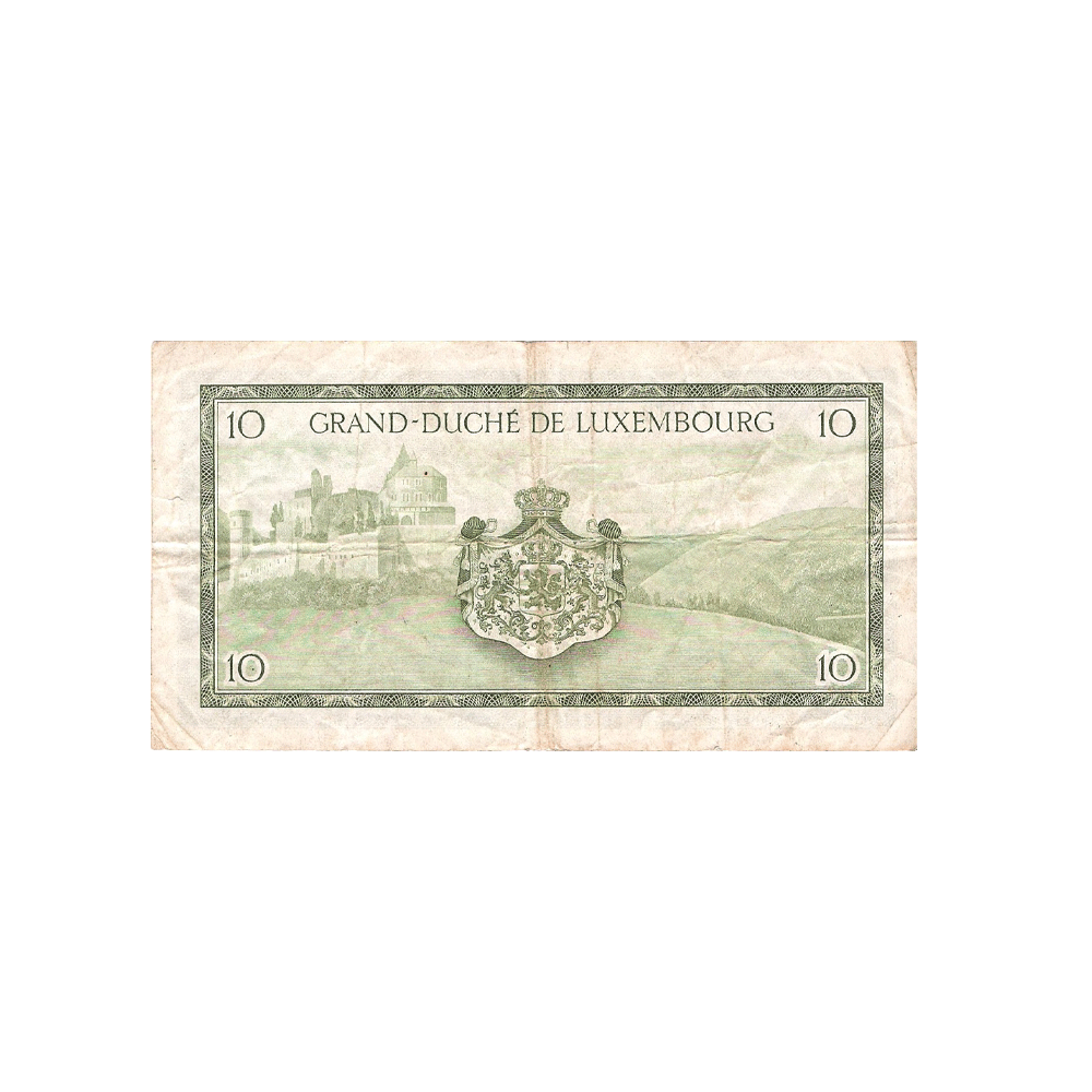 Luxemburgo - 10 ingressos para Franc - 1954