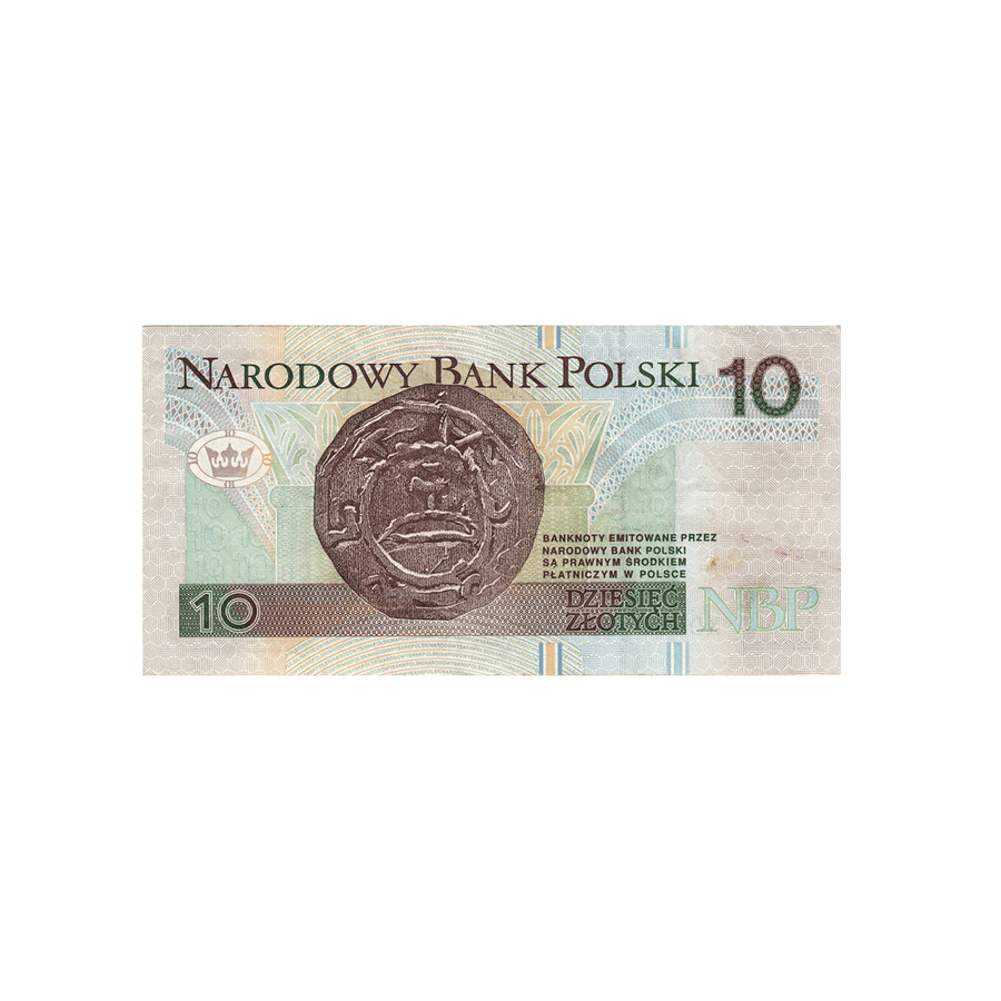 Pologne - Billet de 10 Zlotych - 1994