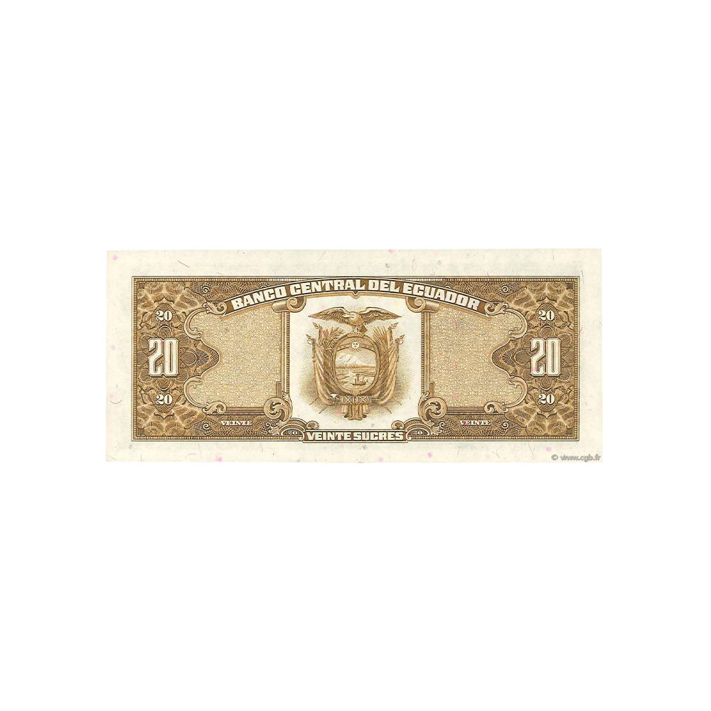 Équateur - Billet de 20 Sucres - 1986 - 1988