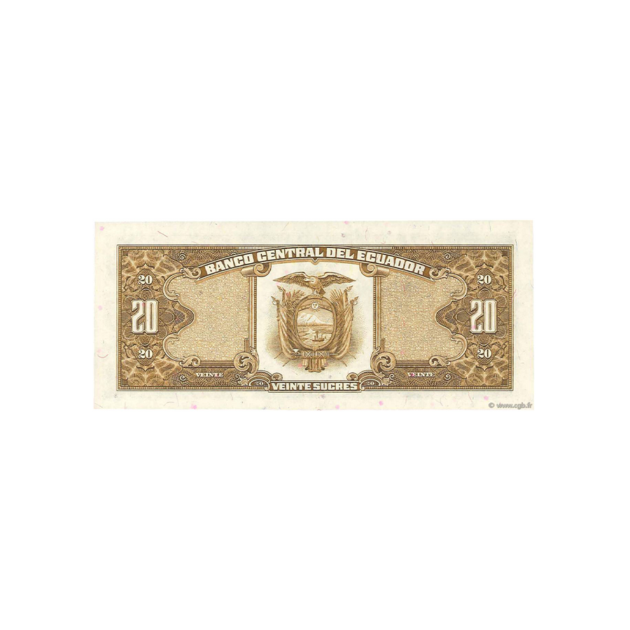 Équateur - Billet de 20 Sucres - 1986 - 1988