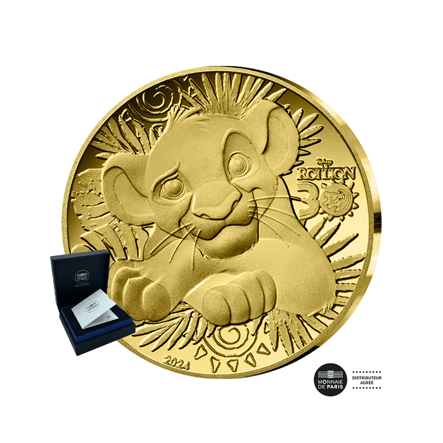 Le Roi Lion - Monnaie de 5€ Or 1/2 g - BE 2024