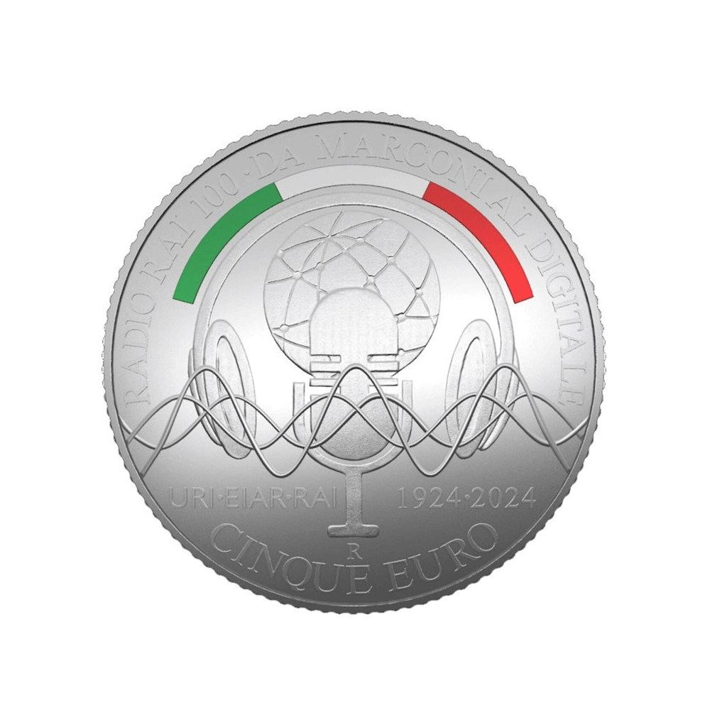 Italie 2024 - 15è Anniversaire de la Naissance de Guglielmo Marconi - Monnaie de 5€ Argent - FdC