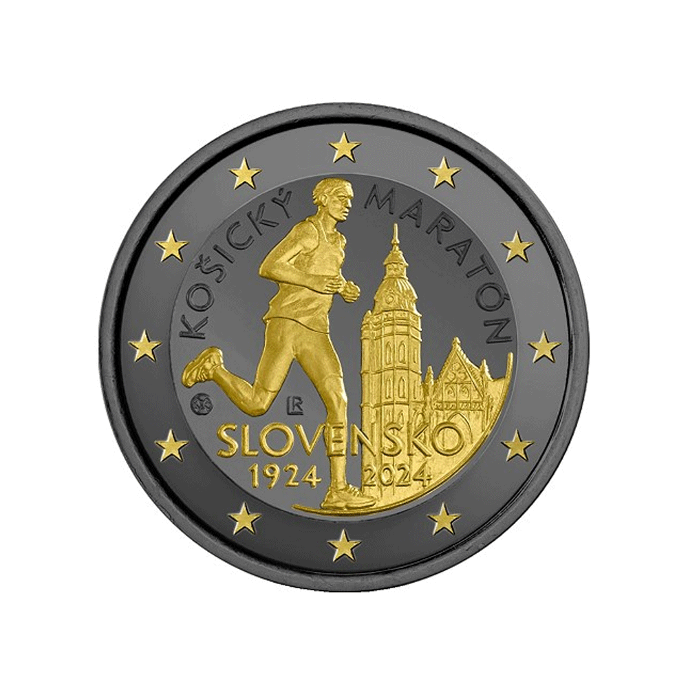 Slovaquie 2024 - 2 Euro Commémorative - 100 ans du Marathon International de Kosice - Ruthénium