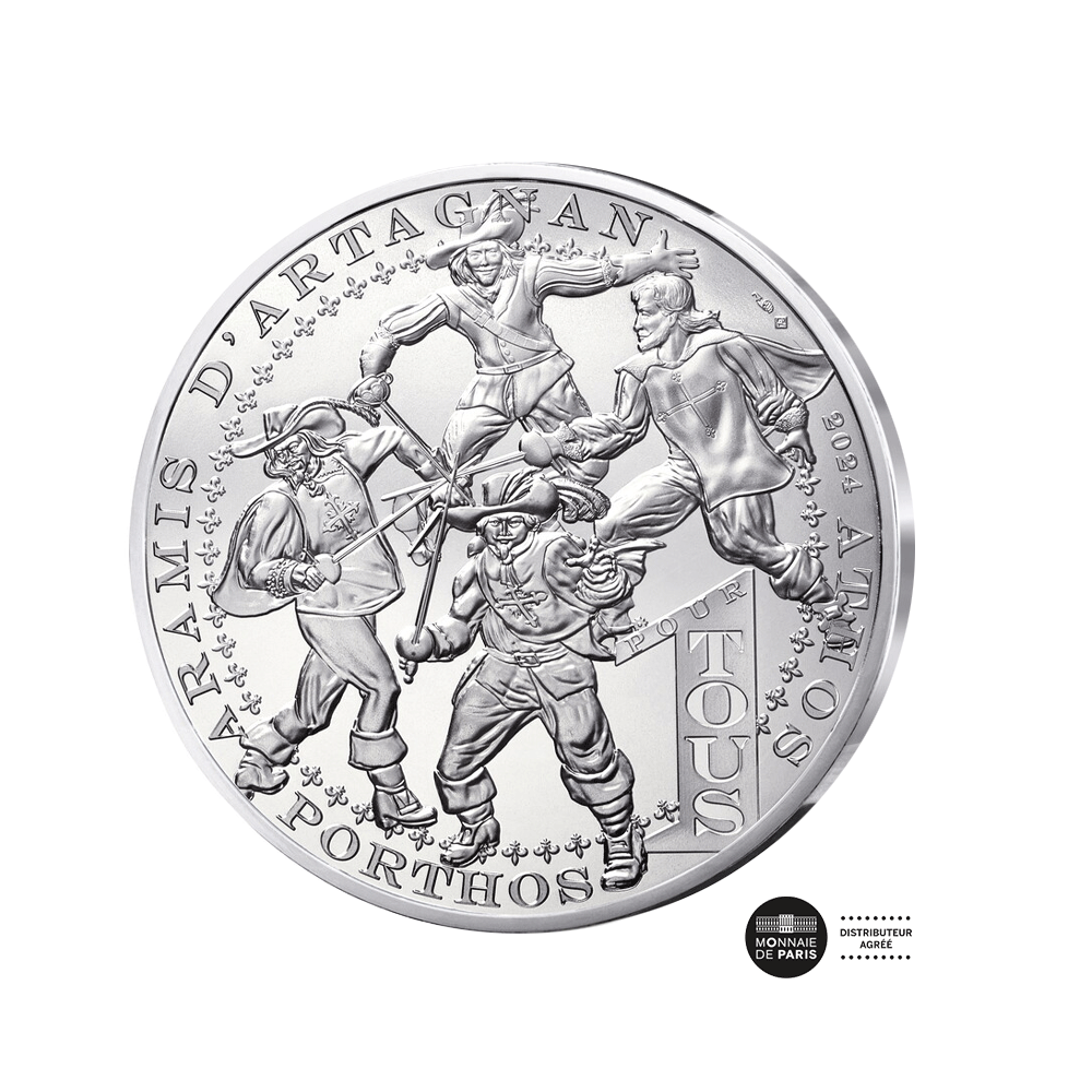 Alexandre Dumas et les Trois Mousquetaires - Monnaie de 100€ Argent - 2024