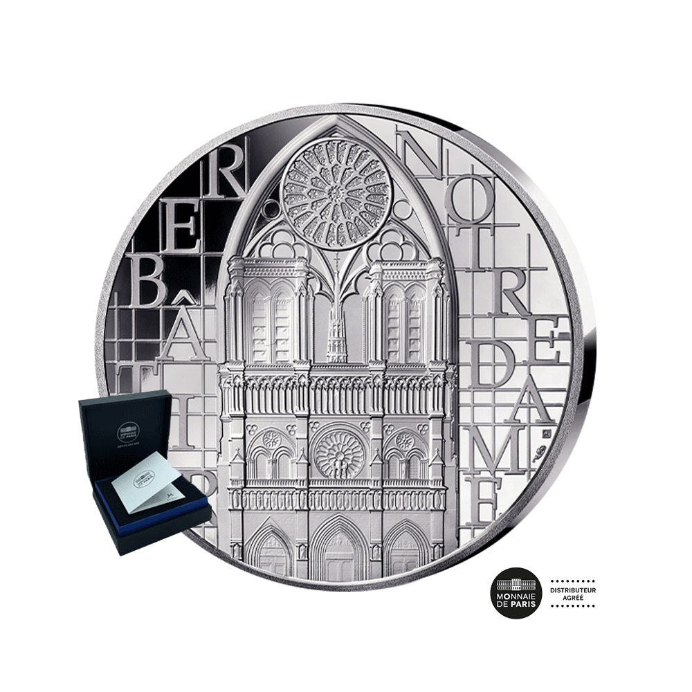 Notre-Dame de Paris - Monnaie de 50€ Argent 5 Oz - BE 2024