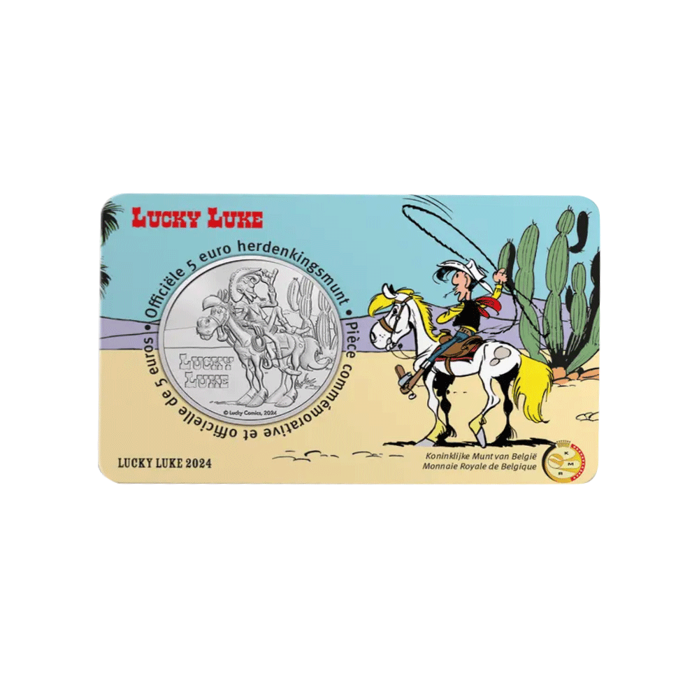 Bélgica 2024 - Lucky Luke - Coincard de € 5 - BU