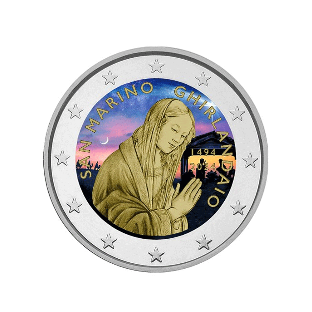 Saint-Marin 2024 - 2 Euro Coincard - 530è Anniversaire de Ghirlandaio - Colorisée