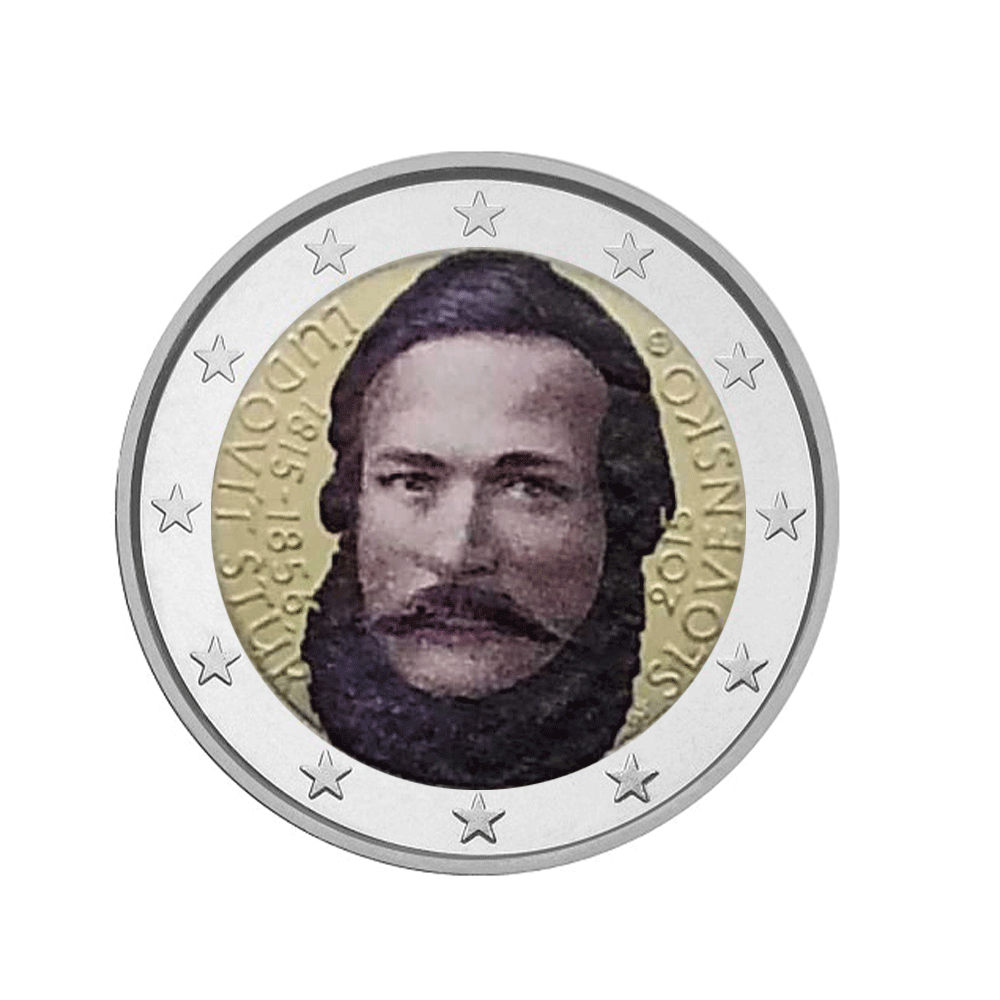 Slovakia 2 euros colorized 2015 - 200th anniversary of Ludovit Stur