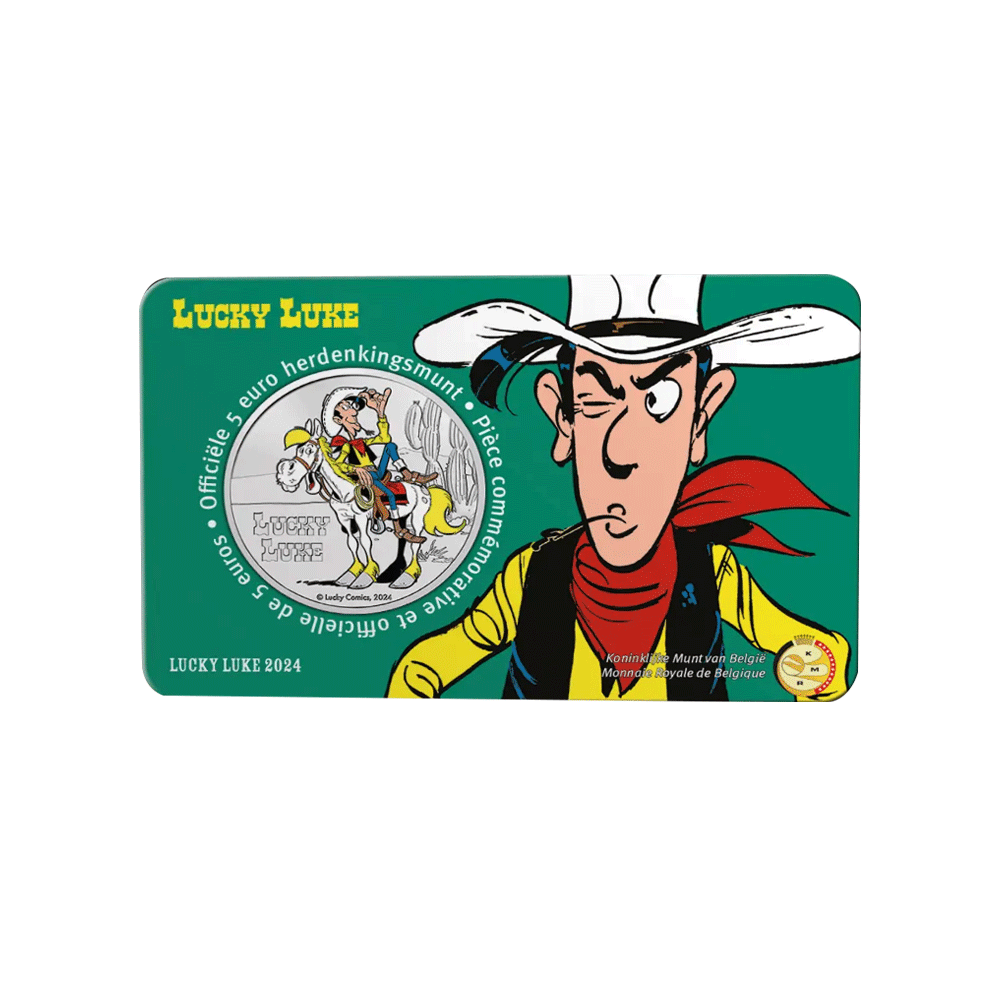 Belgium 2024 - Lucky Luke - Coincard of € 5 - BU