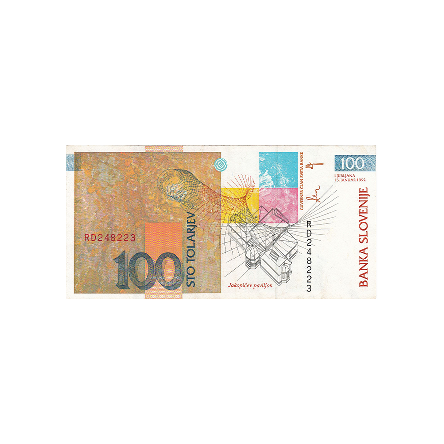 Slovénie - Billet de 100 Tolar - 1992 - 2003