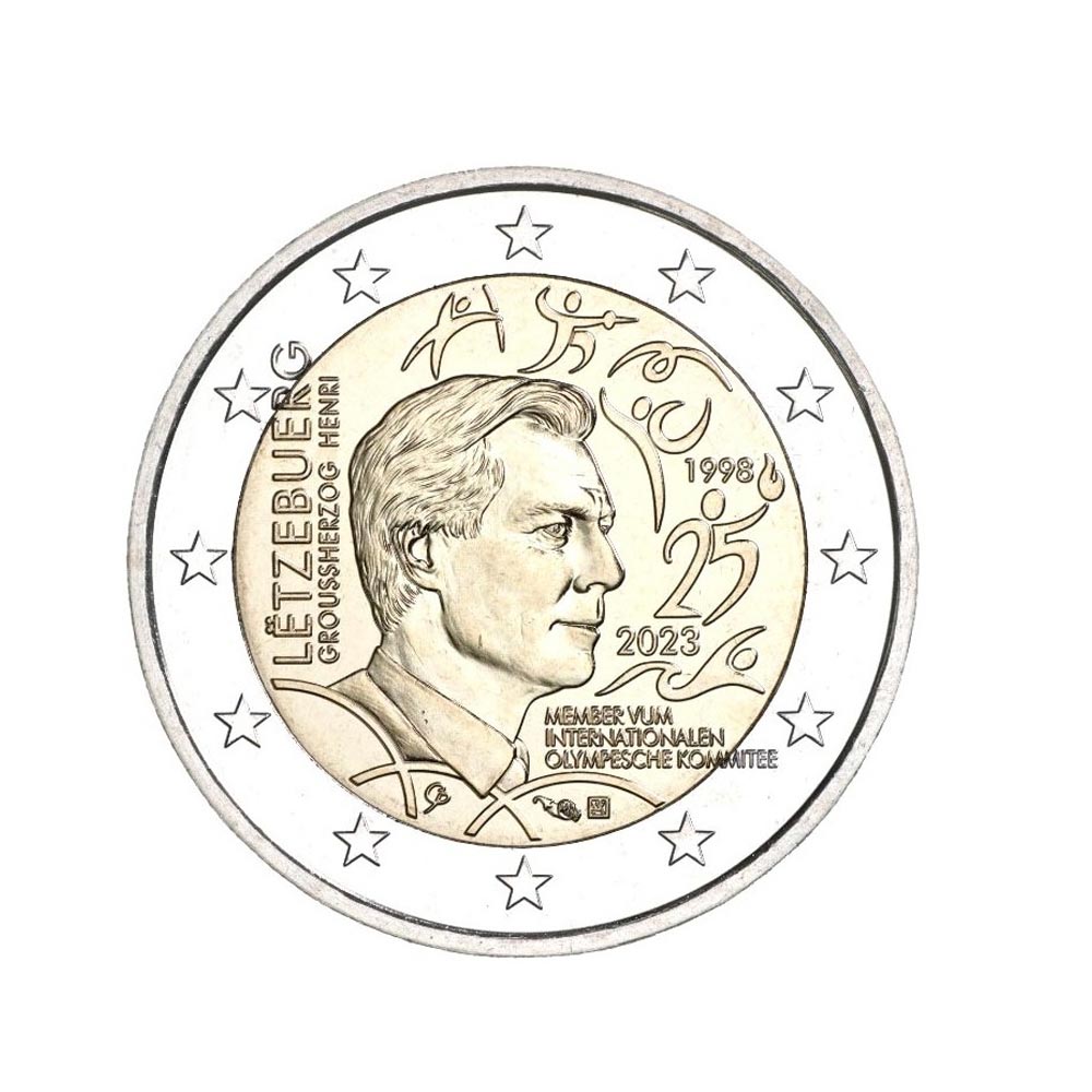 Luxemburg 2023 - 2 Euro Coincard - Le Grand Duke Henri Mitglied des Internationalen Olympischen Komitees