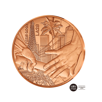 Jeux Olympiques de Paris 2024 - Handover Paris-Los Angeles - Monnaie de 1/4€ Bronze - 2024