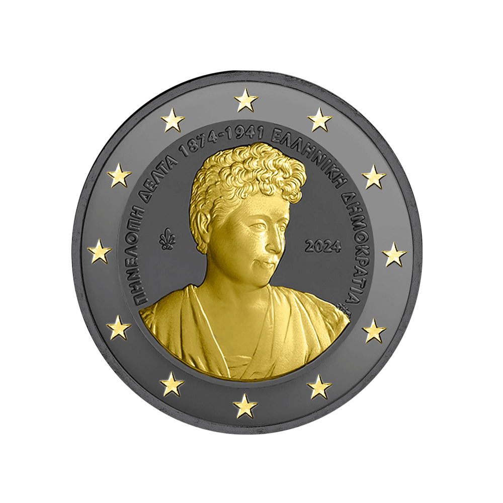 Grèce 2024 - 2 Euro Commémorative - 150è Anniversaire de la Naissance de Pénélope Delta - Ruthénium