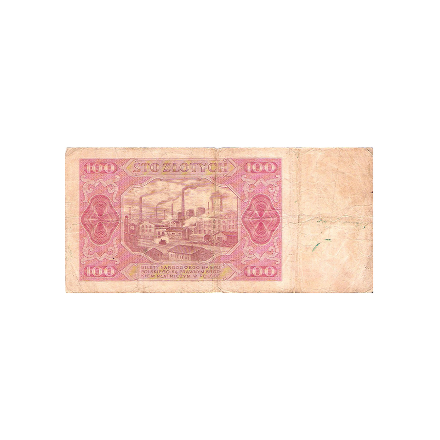 Pologne - Billet de 100 Zlotych - 1948