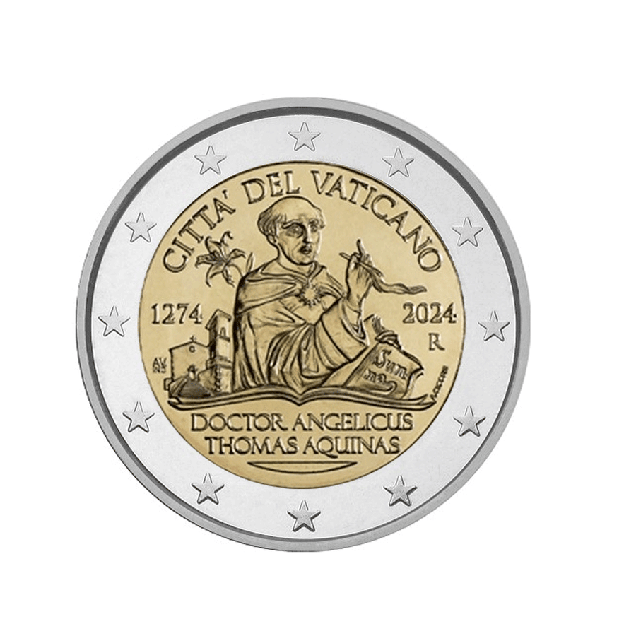 Vatican 2024 - 2 Euro Commémorative - 750è Anniversaire de la Mort de Saint Thomas d'Aquin - BU