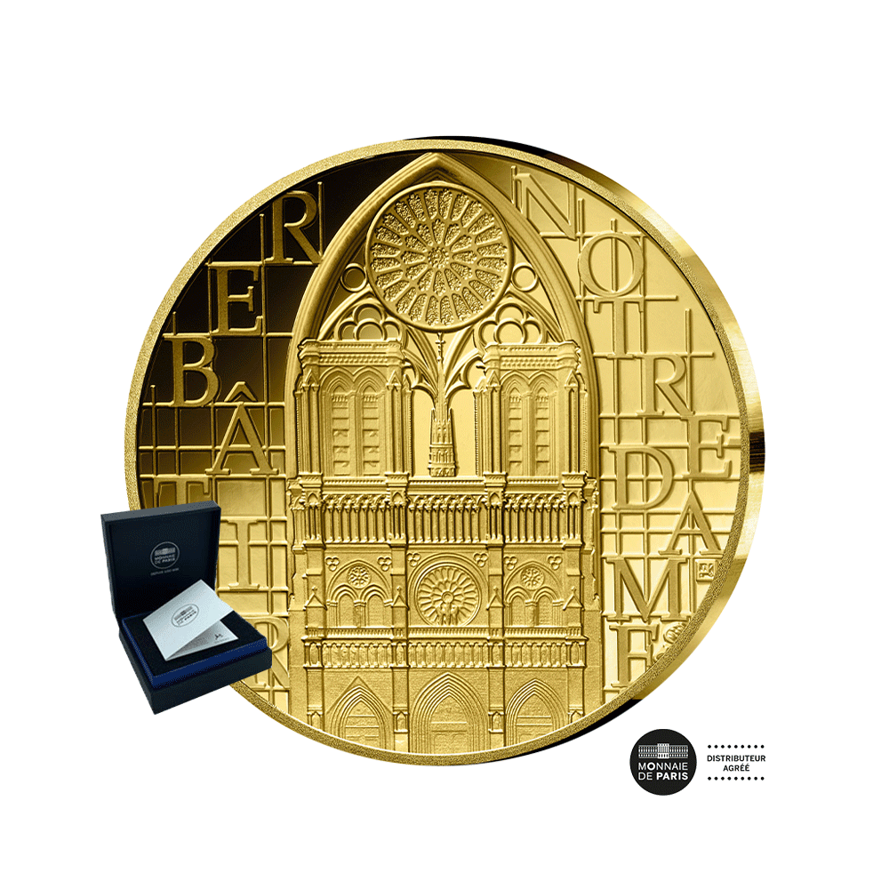 Notre-Dame de Paris - Monnaie de 50€ Or 1/4 Oz - BE 2024