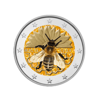 Malte 2024 - 2 Euro Commémorative - Les Abeilles de Malte - Colorisée