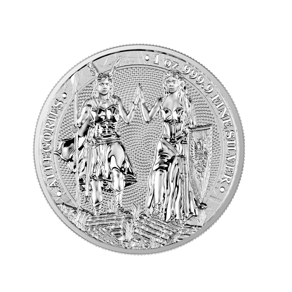 Galia &amp; Germania - 5 Mark Silver Coin 1 Oz - BU 2023