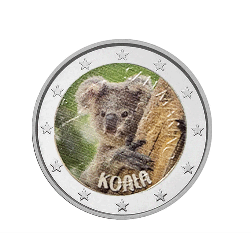 Koala - 2 Euro Commémorative - Colorisée