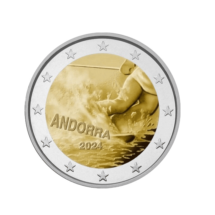 Andorre 2024 - 2 Euro Coincard - Centenaire du ski en Andorre - BU