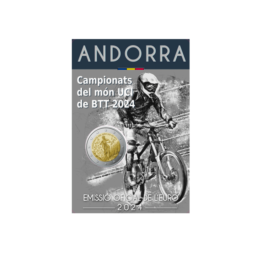 Andorre 2024 - 2 Euro Coincard - Championnat du Monde de VTT - BU