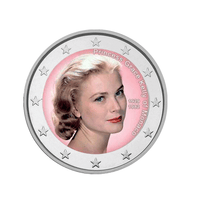 Grace Kelly - 2 Euro Commémorative - Colorisée