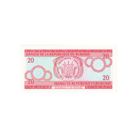 Burundi - Billet de 20 Francs - 1977 - 2007