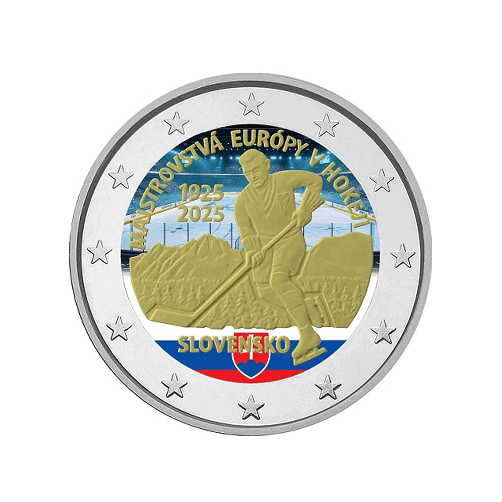 Slovakia 2025 - 2 euro commemorative - 100 years of the first international sports tournament in Slovakia - Colorized