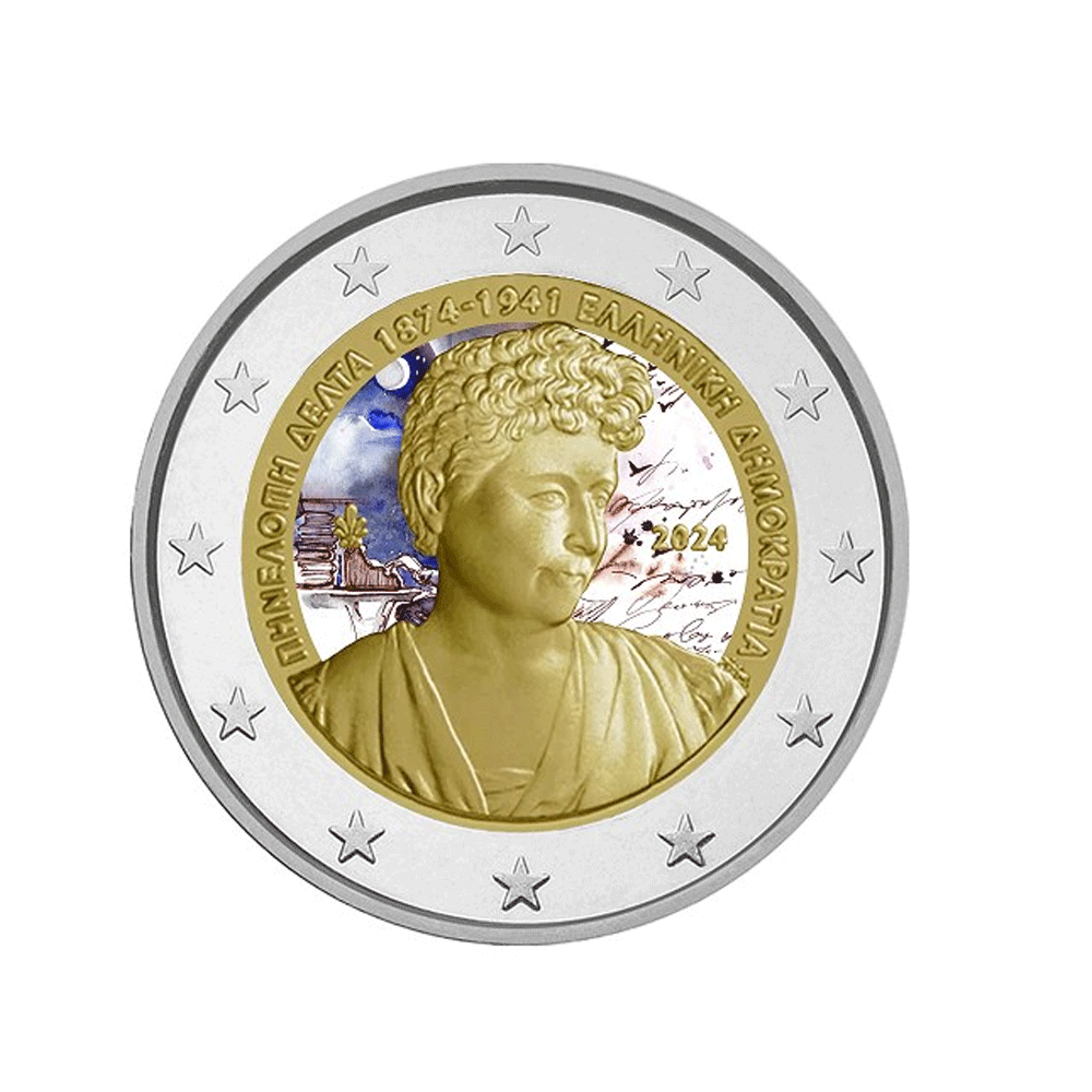 Grèce 2024 - 2 Euro Commémorative - 150è Anniversaire de la Naissance de Pénélope Delta  - Colorisée