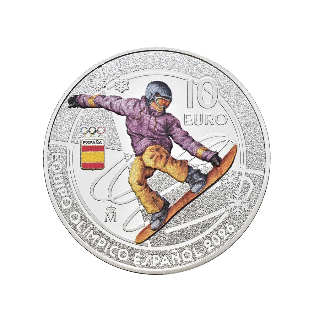 Espagne 2025 - Monnaie de 10€ Argent - Jeux Olympiques d'Hiver de Milano et Cortina d'Ampezzo - BE