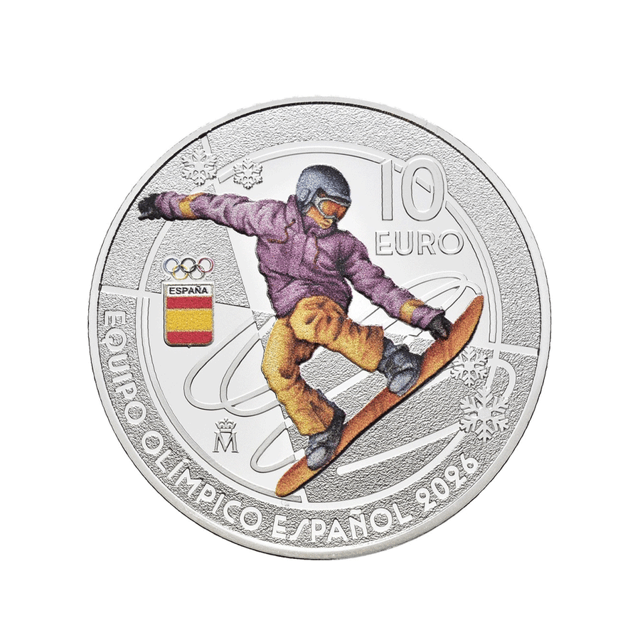 Espagne 2025 - Monnaie de 10€ Argent - Jeux Olympiques d'Hiver de Milano et Cortina d'Ampezzo - BE