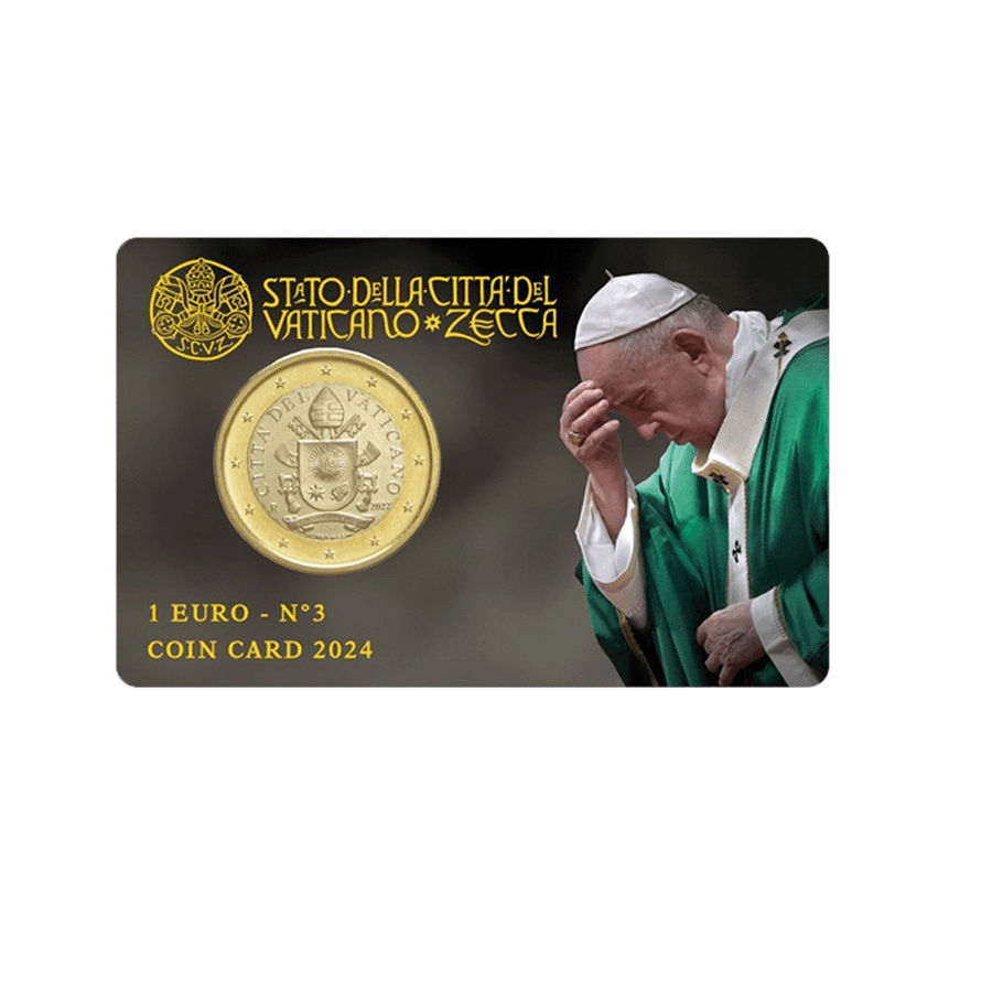 Vatican 2024 - Coincard de 1€ Commémoratif - Armoiries du Pape François