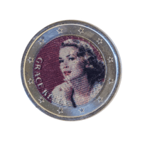 Grace Kelly - 2 Euro Commémorative - Colorisée