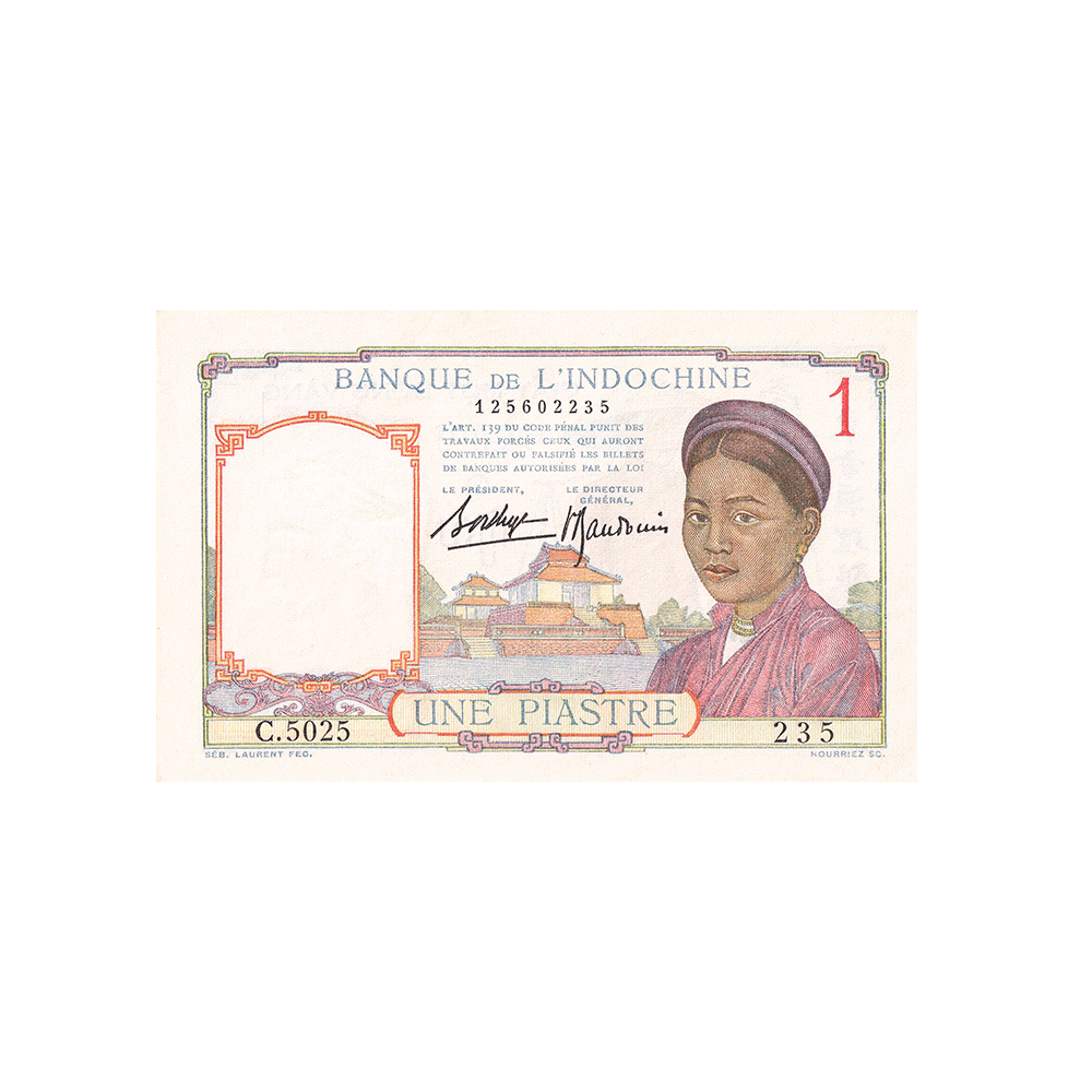 Indochine - Billet de 1 Piastre - 	1932-1949