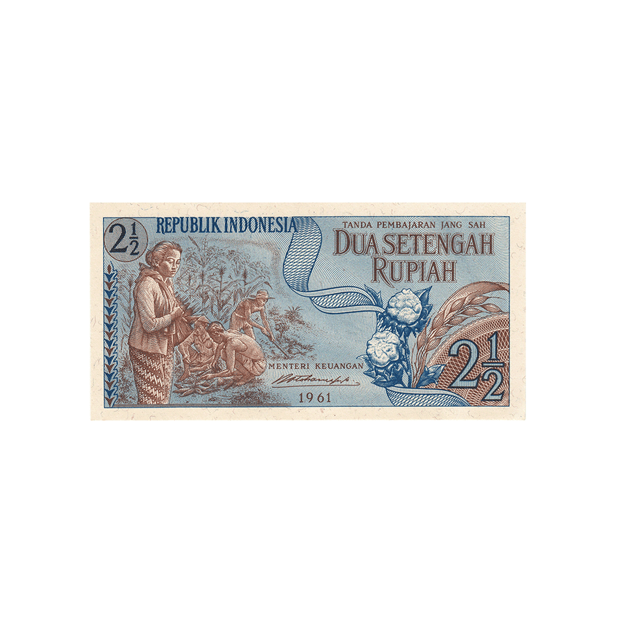 Indonésie - Billet de 2,5 Roupies - 1961