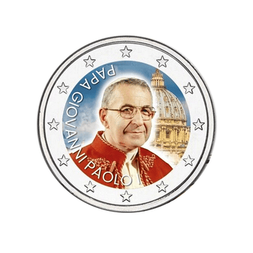 Papa Giovanni Paolo II - 2 Euro Commémorative - Colorisée