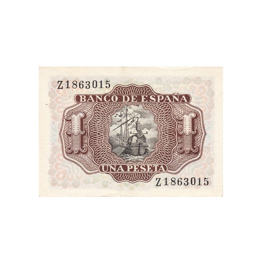 Espagne - Billet de 1 Peseta - 1953