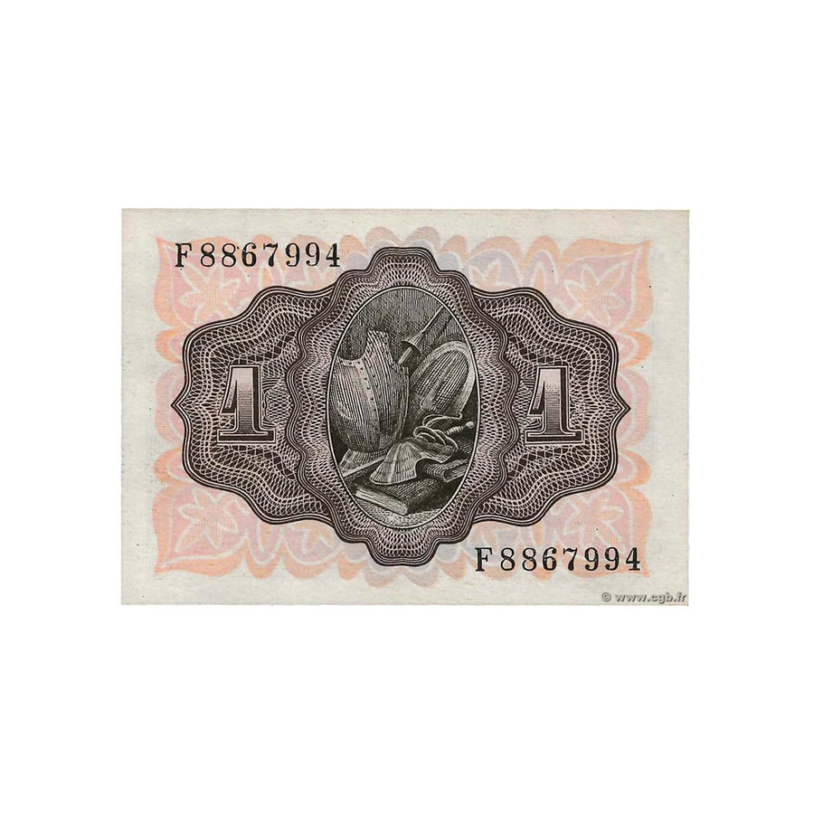 Espagne - Billet de 1 Peseta - 1951