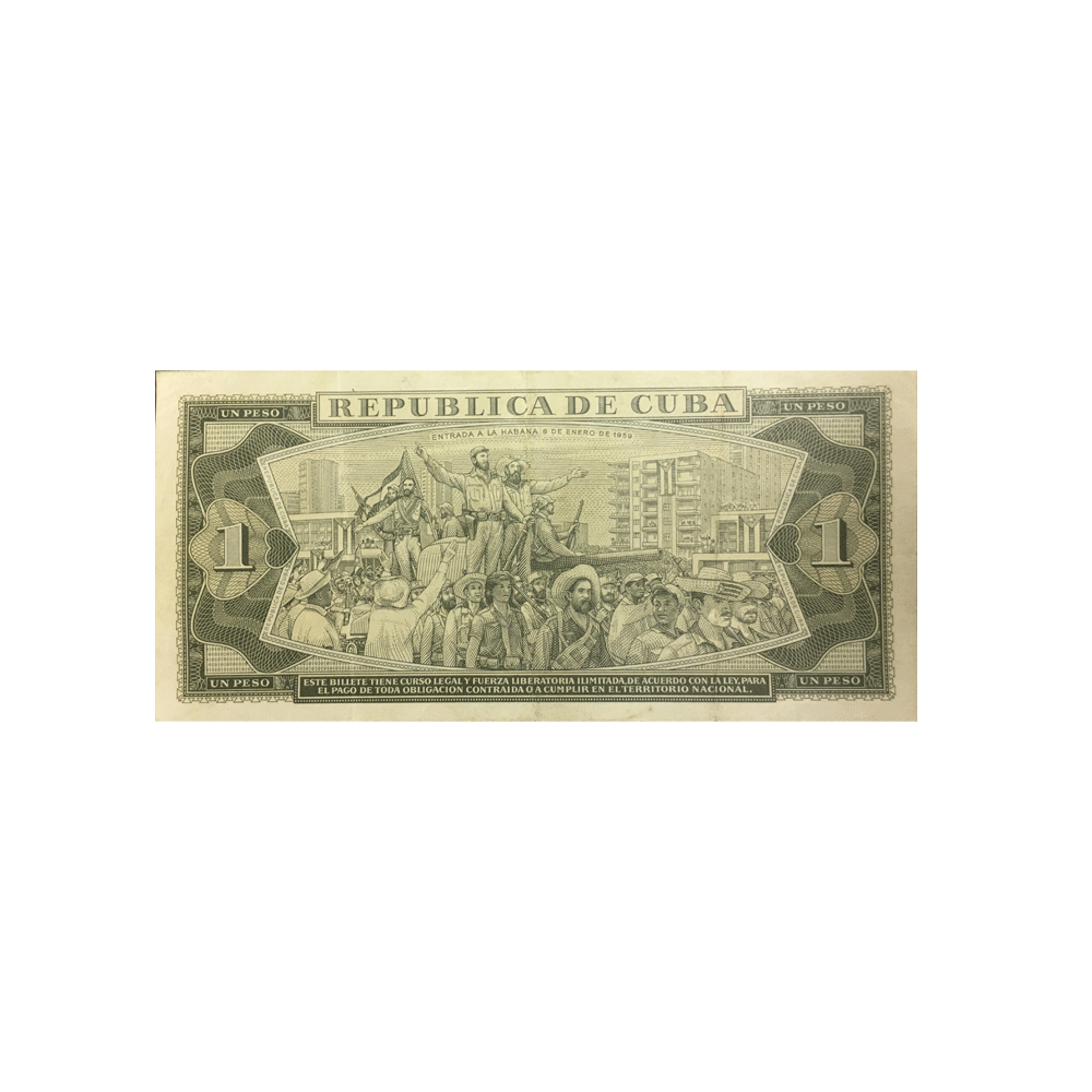 Cuba - Billet de 1 Peso - 1961-1965