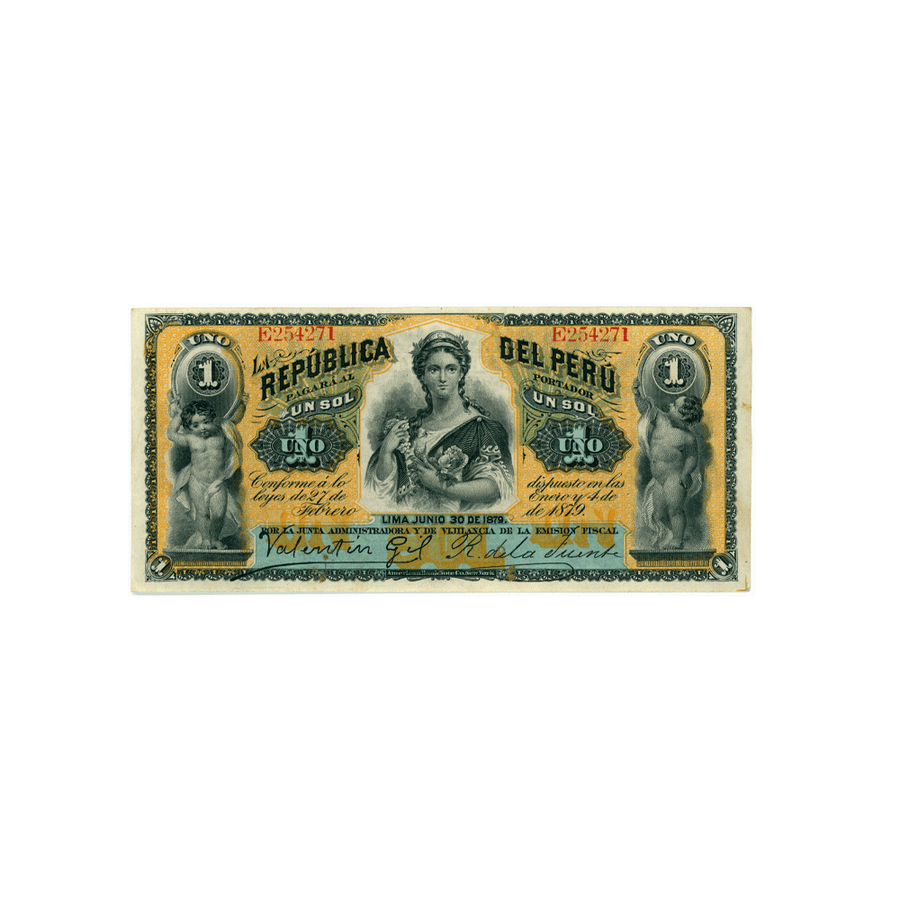 Pérou - Billet de 1 Sol - 1879